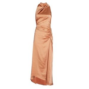 A.L.C.  Peach Inez Satin Midi Dress - NEVER WORN NEW WITH TAGS